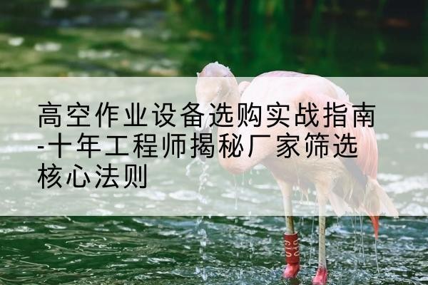 三沙剪叉式升降机厂家-高空作业设备选购实战指南-十年工程师揭秘厂家筛选核心法则